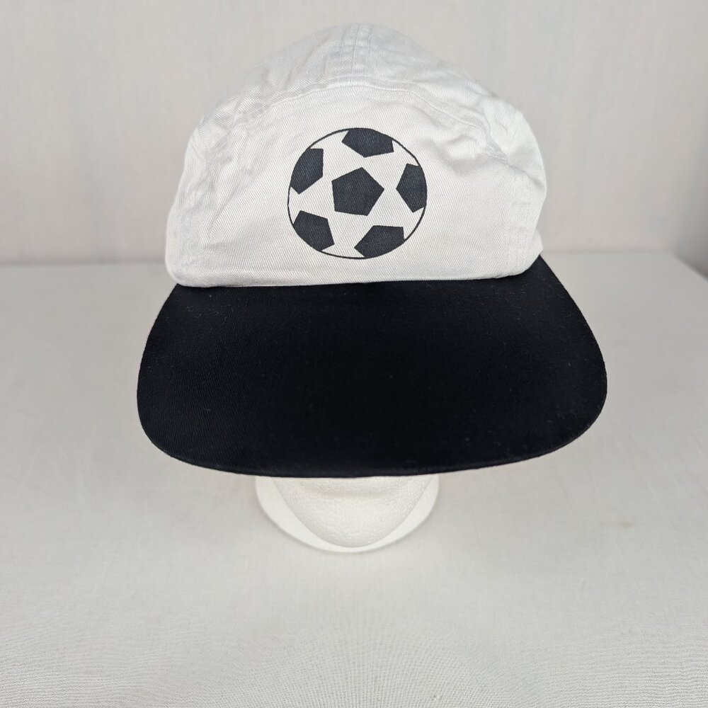World Cup 1994 Soccer Vintage Hat 5 Panel Black White Classic Soccer Ball Retro